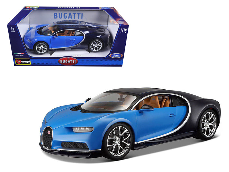 2016 Bugatti Chiron Blue 1/18 Diecast Model Car