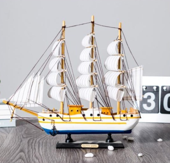 Decorative Model Ship with Lights