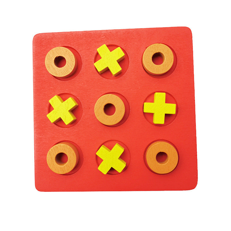 Wooden Tic Tac Toe Children Montessori Early Learning Educational Toys