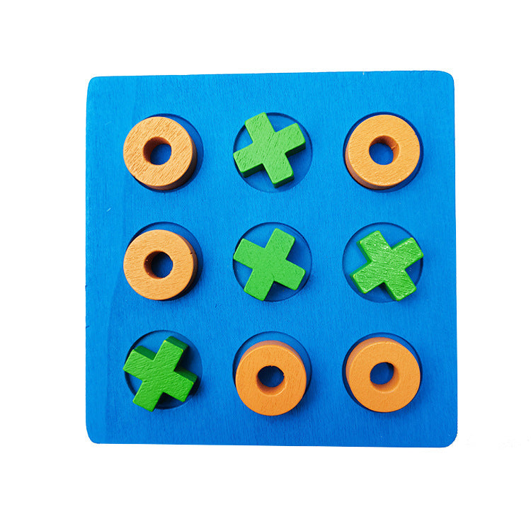 Wooden Tic Tac Toe Children Montessori Early Learning Educational Toys