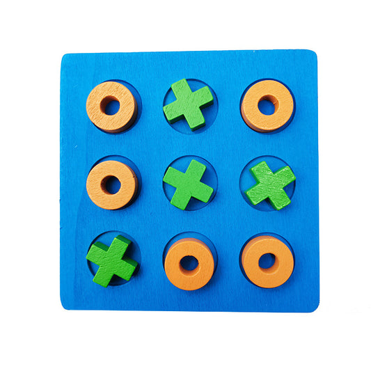 Wooden Tic Tac Toe Children Montessori Early Learning Educational Toys