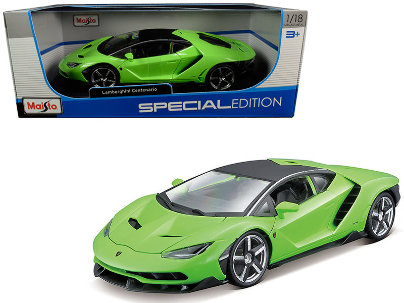 Lamborghini Centenario "Special Edition" Lime Green w/ Matte Black Top 1/18