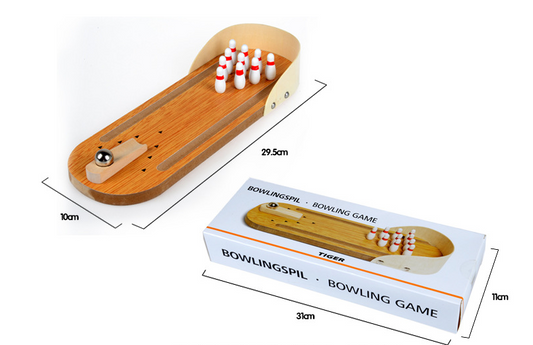 Wooden Tabletop Bowling Game