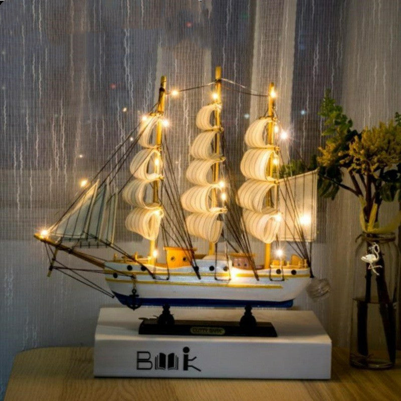 Decorative Model Ship with Lights