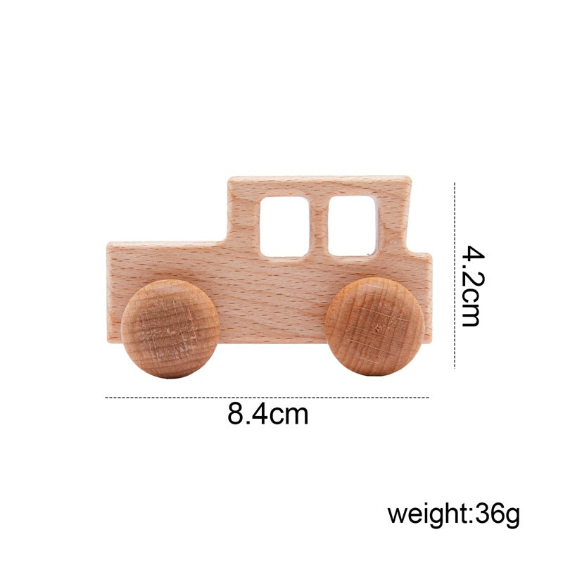 Simple Wooden Hand Push Cars & Trucks