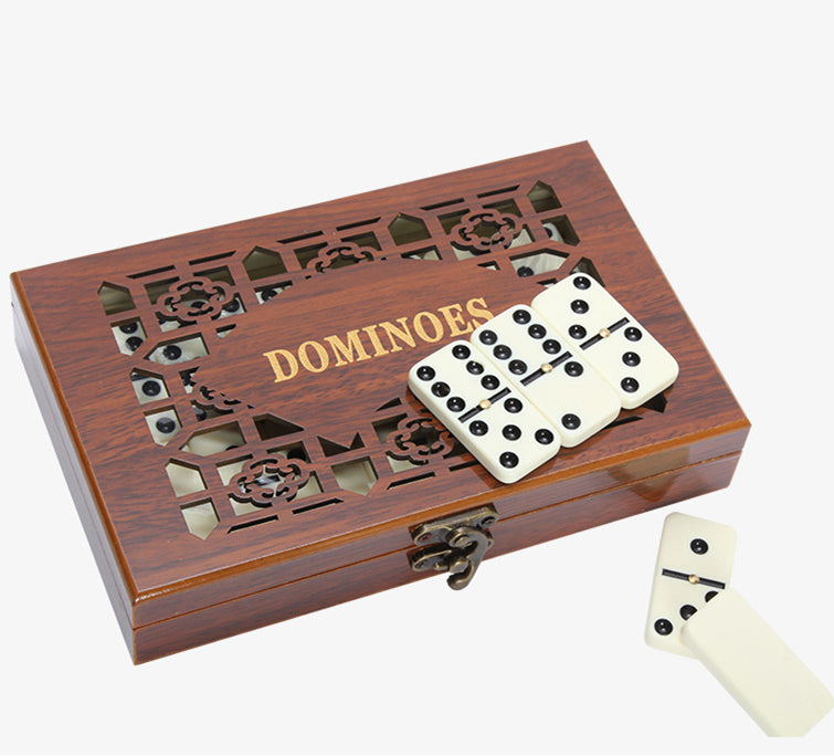 28 Dominoes Set in Wooden Box