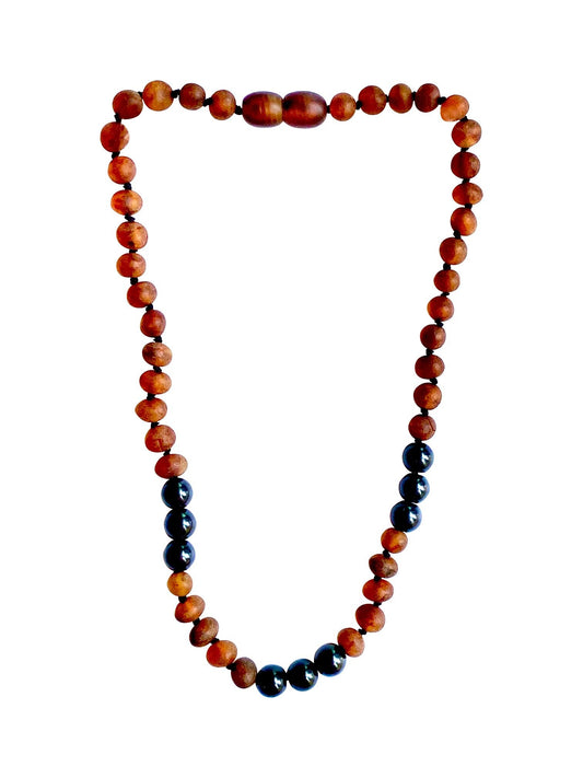 Amber + Shungite: EMF Radiation Blocker Teething Necklace For Baby