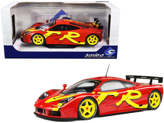 Mclaren F1 GTR 1996 Short Tail Launch Livery Red w/ Yellow Graphics 1/18