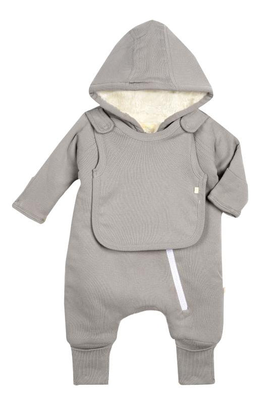 Smart Cuddly Outdoor Jumpsuit + Bib - Gray