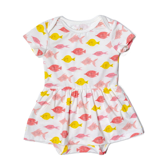 Infant-Toddler "Fishies" Onesie Dress