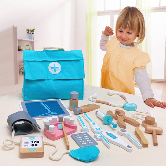 Wooden Doctor Dentist Playset for Toddlers