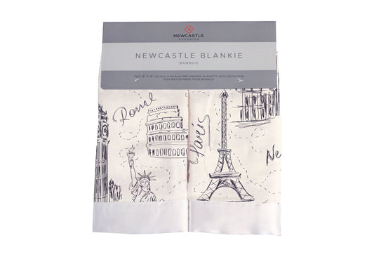 London, Paris, New York Bamboo Blankies - 2 Pack