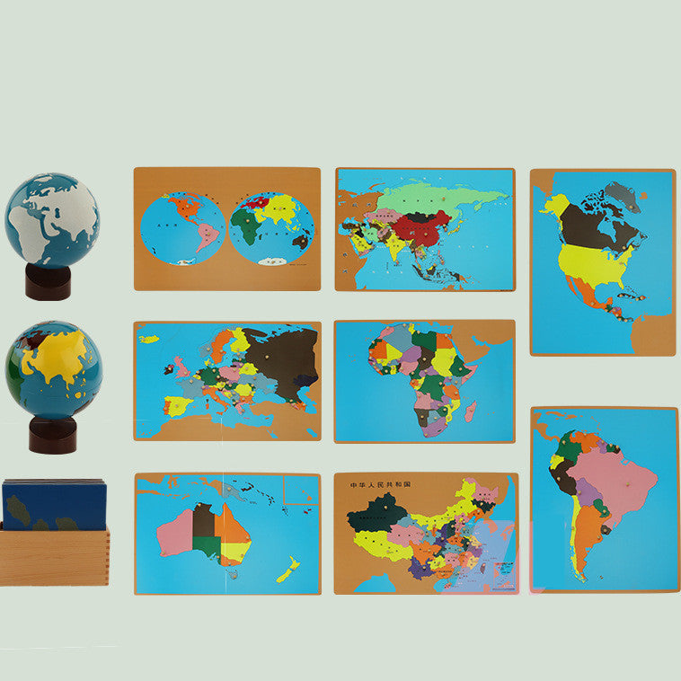 Montessori World Map Panel Puzzles