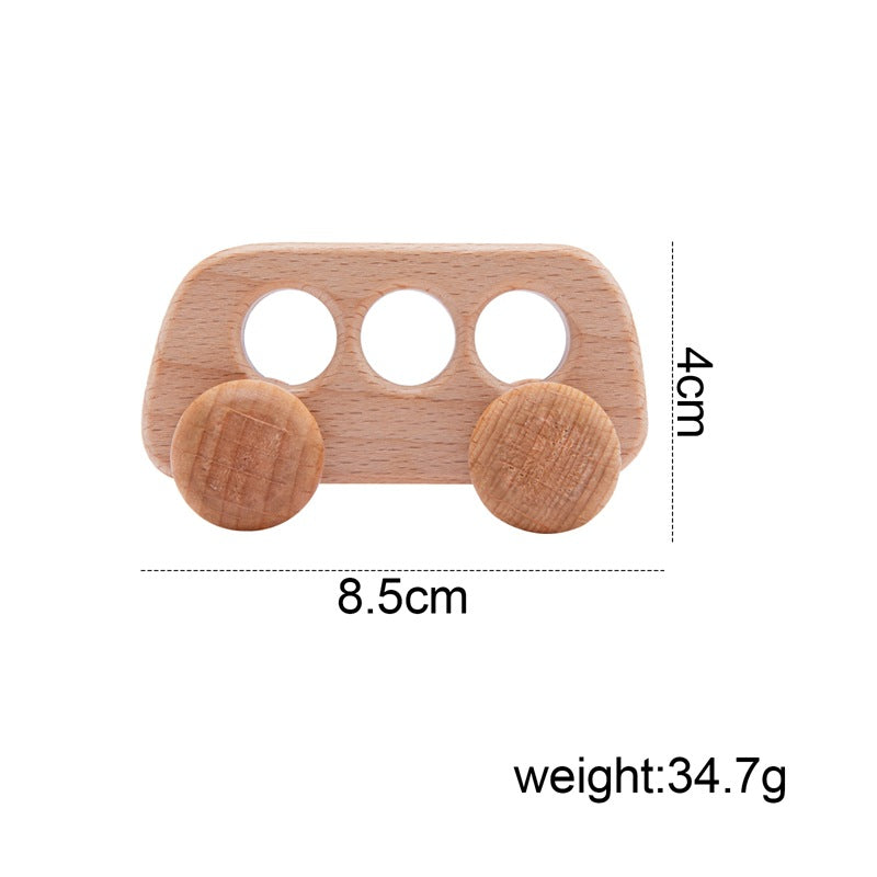 Simple Wooden Hand Push Cars & Trucks