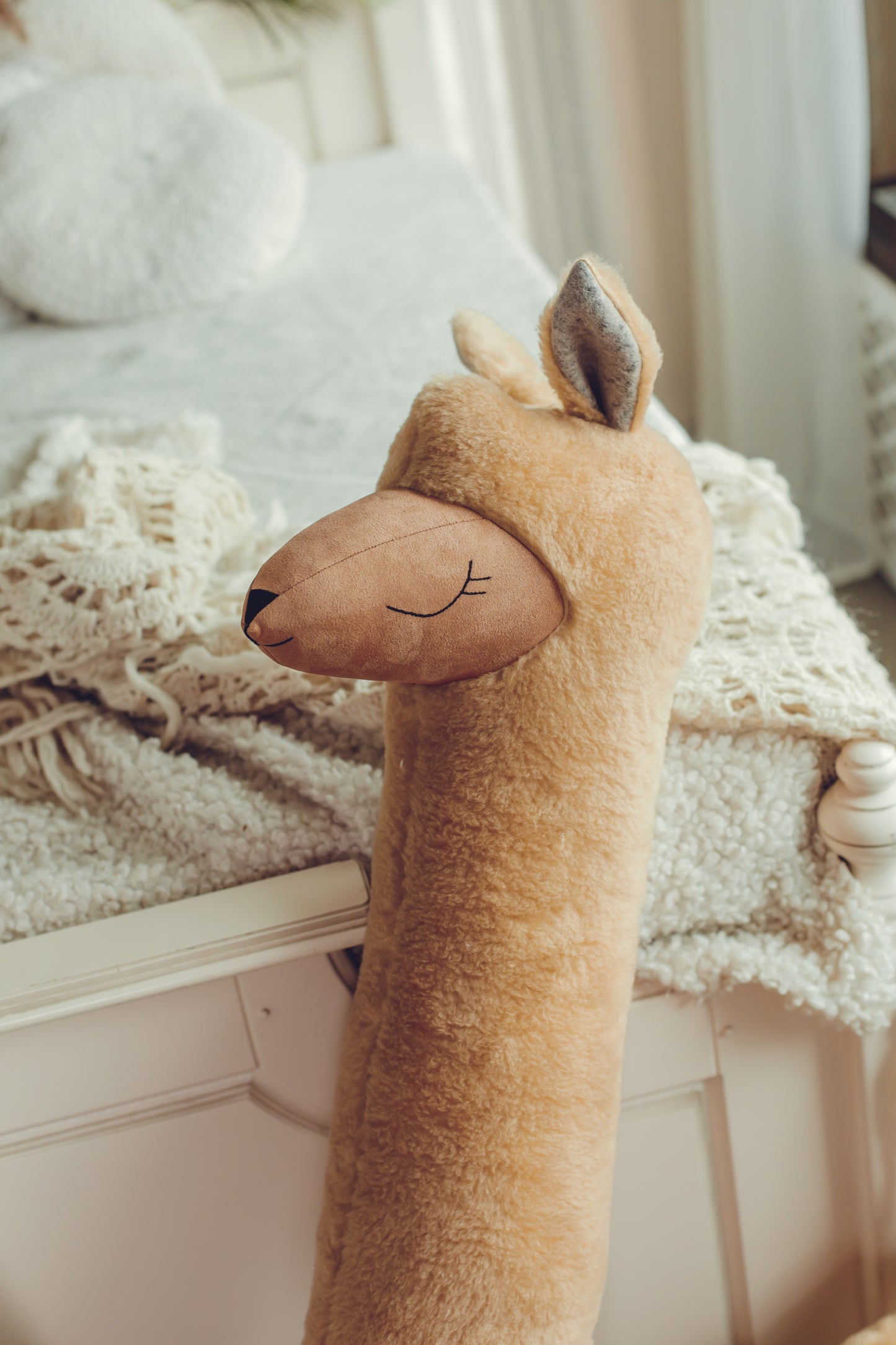 Giant Plush Toy Alpaca - Rust Color