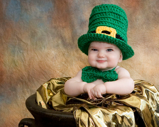 Baby Leprechaun Hat & Bow Tie Set