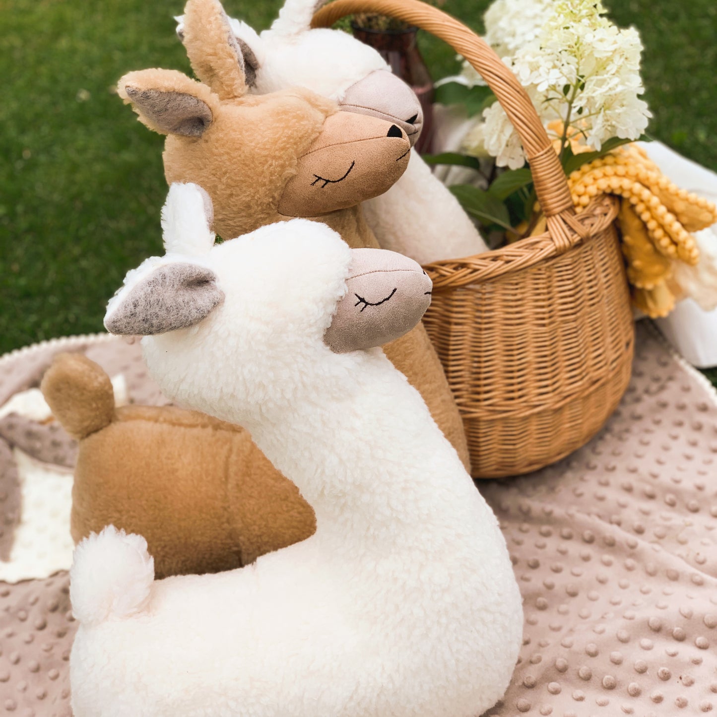 Handcrafted Alpaca Soft Toy - Pillow - Cream Color