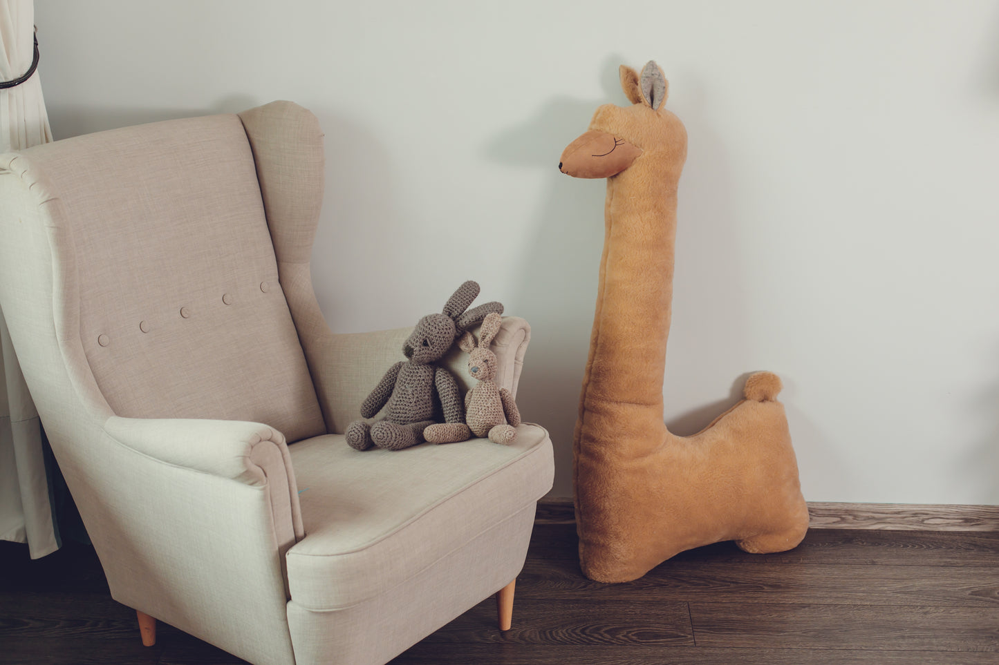 Giant Plush Toy Alpaca - Rust Color