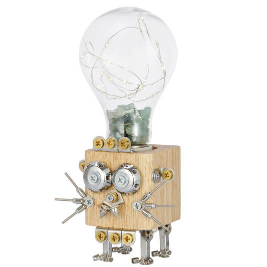 3D Wooden Puzzle DIY Robotic Lamp LED Light