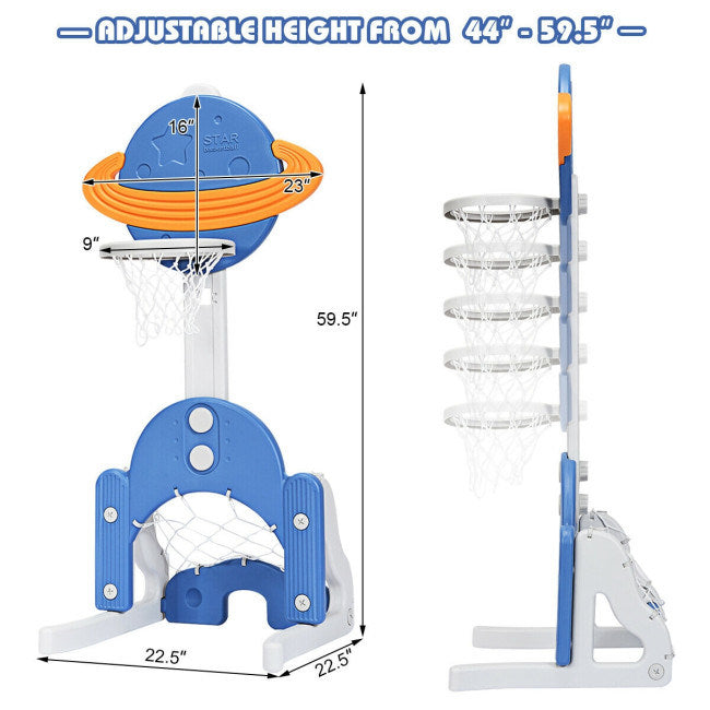 3-in-1 Kids Basketball Hoop Set with Balls