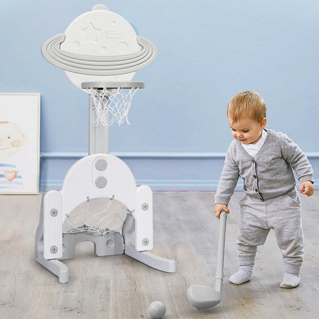 3-in-1 Kids Basketball Hoop Set with Balls